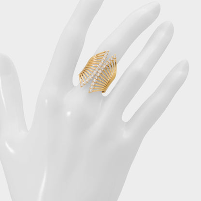 Aldo Glimmery in Gold Clear Multi - Stackable rings