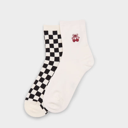 Aldo Cherryup in Black White - Socks