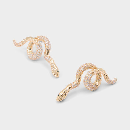 Aldo Serpenta in Gold Clear Multi - Chandelier earrings