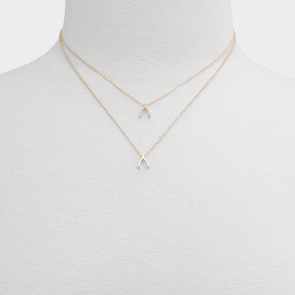 Aldo Makeawish Gold/Clear Multi Women's Necklaces - Gift set