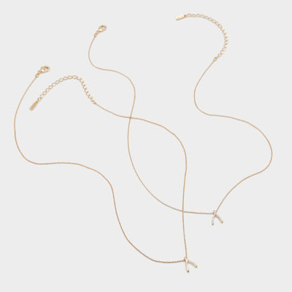 Aldo Makeawish Gold/Clear Multi Women's Necklaces - Gift set