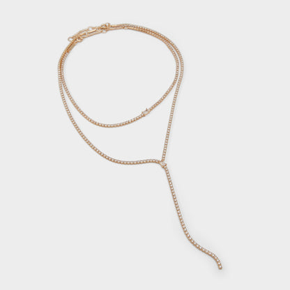 Aldo Alata Gold/Clear Multi Women's Cubic Zirconia - Necklace