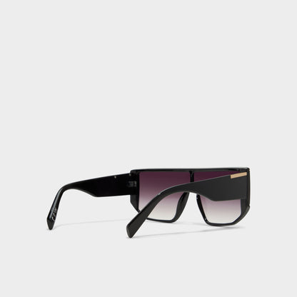 Aldo Thiedan Black/Gold Multi Women's Shield - Shield sunglasses