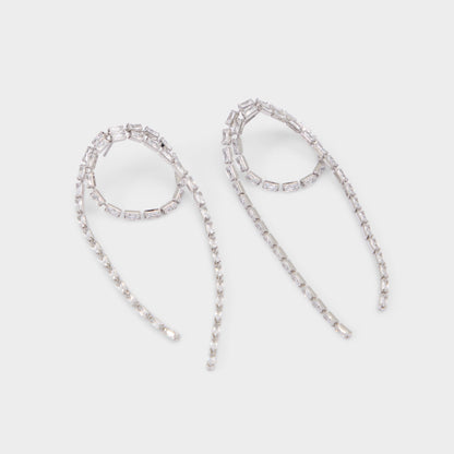 Aldo Wude in Silver Clear Multi - Chandelier earrings