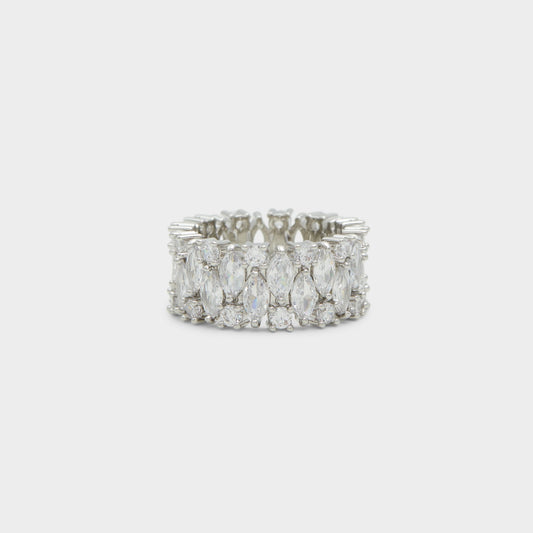 Aldo Nikka Silver/Clear Multi Women's Cubic Zirconia - Ring