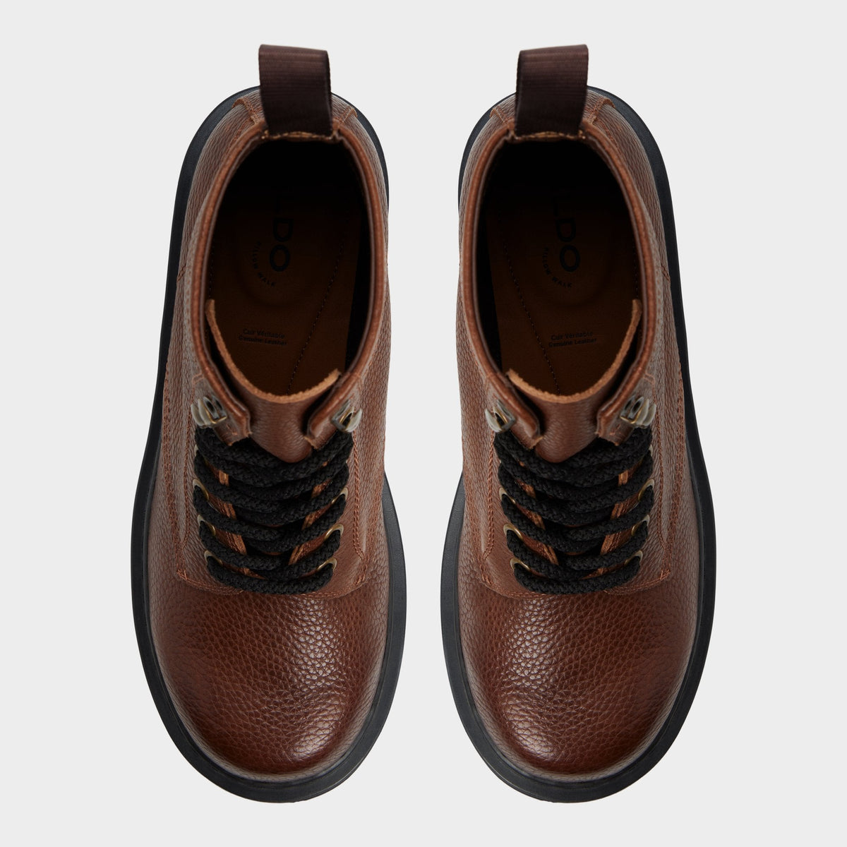 Aldo Doublezero in Dark Brown - Combat boot, Lug sole
