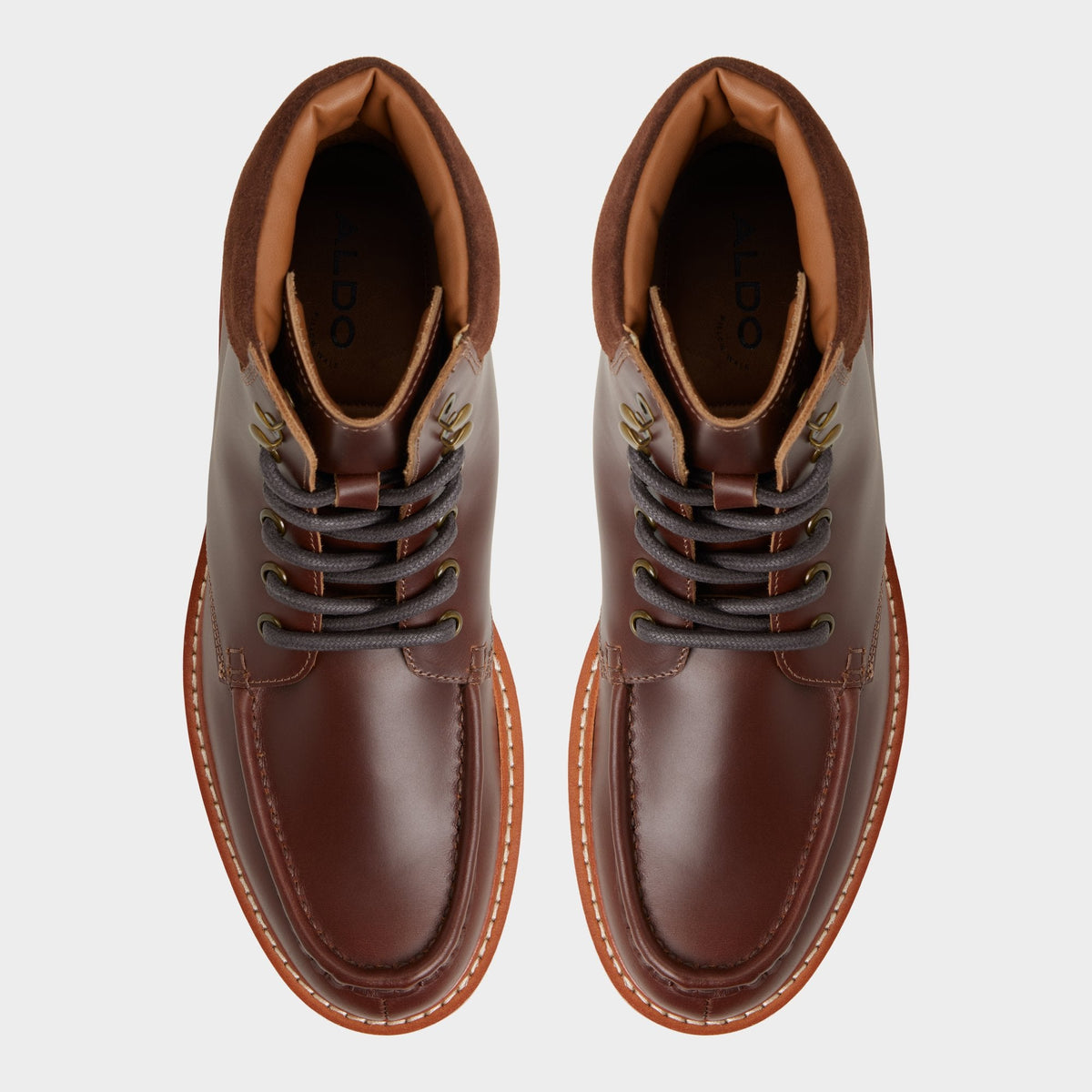 Aldo Grier in Medium Brown - Combat boot, Lug sole
