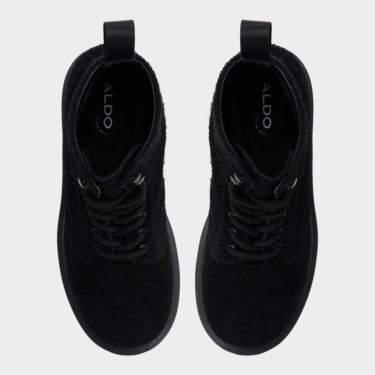 Aldo Doublezero in Black - Combat boot, Lug sole