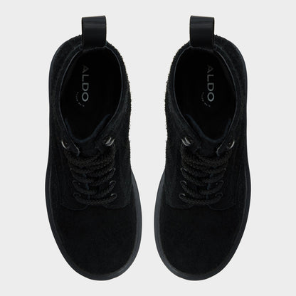 Aldo Doublezero in Black - Combat boot, Lug sole