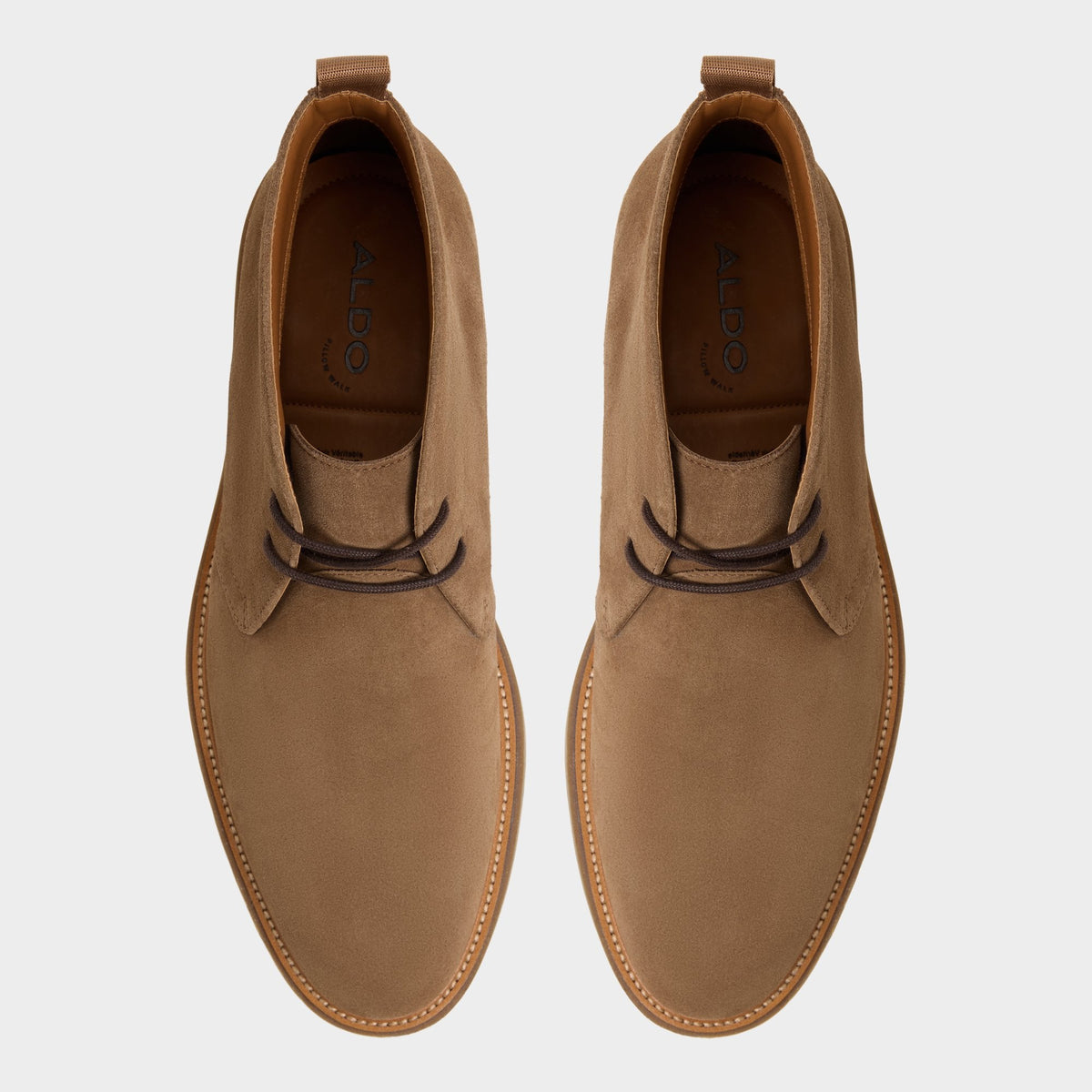 Aldo Jefrey Dark Brown Leather Suede Men's Chukka boots - Chukka boot