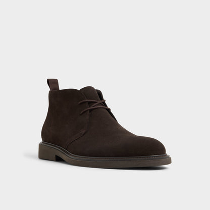 Aldo Jefrey Dark Brown Leather Suede Men's Chukka boots - Chukka boot