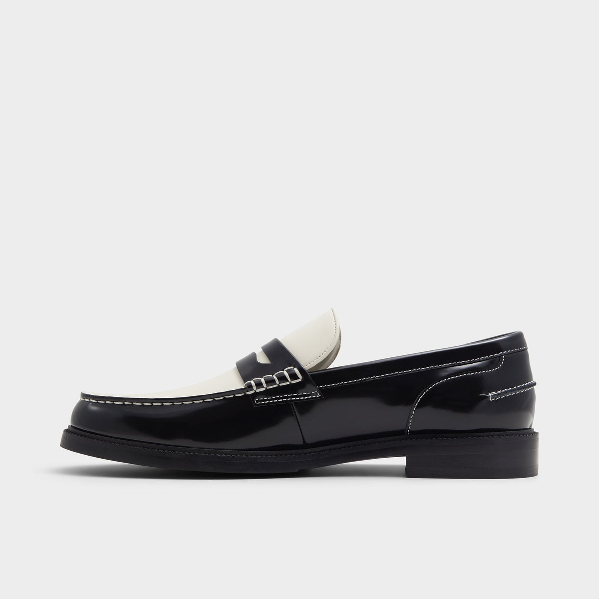 Aldo Kieran Black/White Men's Dress Shoes - Loafer