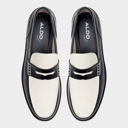 Aldo Kieran Black/White Men's Dress Shoes - Loafer