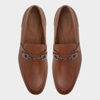 Aldo Marinho Cognac Leather Smooth Men's Dress Shoes - Loafer