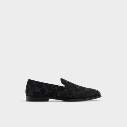 Aldo Casino Other Black Synthetic Textured Men's Dress Shoes - Loafer