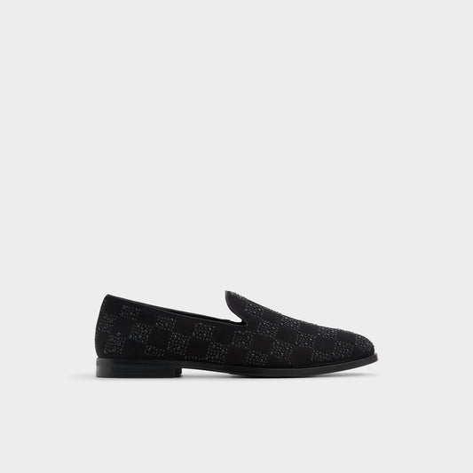 Aldo Casino Other Black Synthetic Textured Men's Dress Shoes - Loafer
