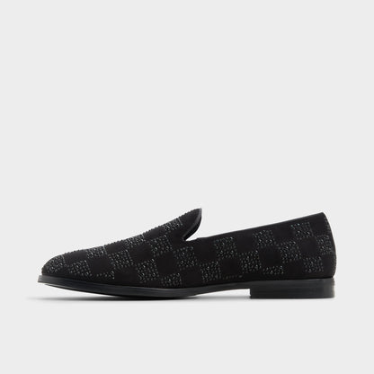 Aldo Casino Other Black Synthetic Textured Men's Dress Shoes - Loafer