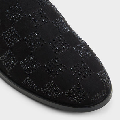 Aldo Casino Other Black Synthetic Textured Men's Dress Shoes - Loafer