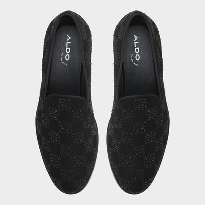 Aldo Casino Other Black Synthetic Textured Men's Dress Shoes - Loafer