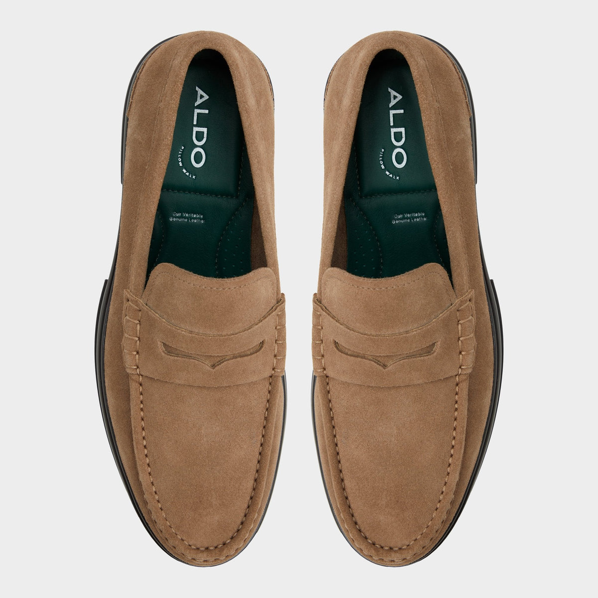 Aldo Tucker Other Brown Leather Suede Men's Dress Shoes - Loafer