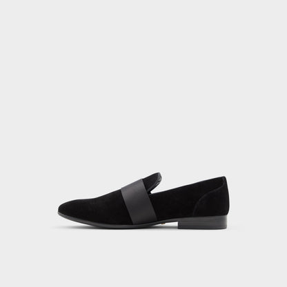 Aldo Asaria Open Black Leather Suede Men's Loafers & Slip-Ons - Loafer