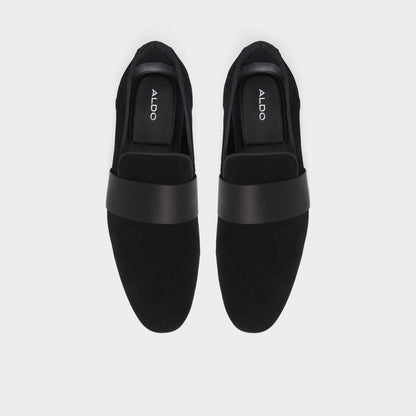 Aldo Asaria Open Black Leather Suede Men's Loafers & Slip-Ons - Loafer