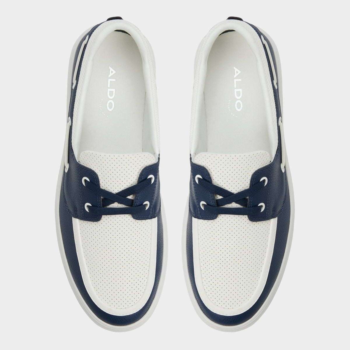 Aldo Wildwave White/Navy Men's Casual Shoes - Boat shoe