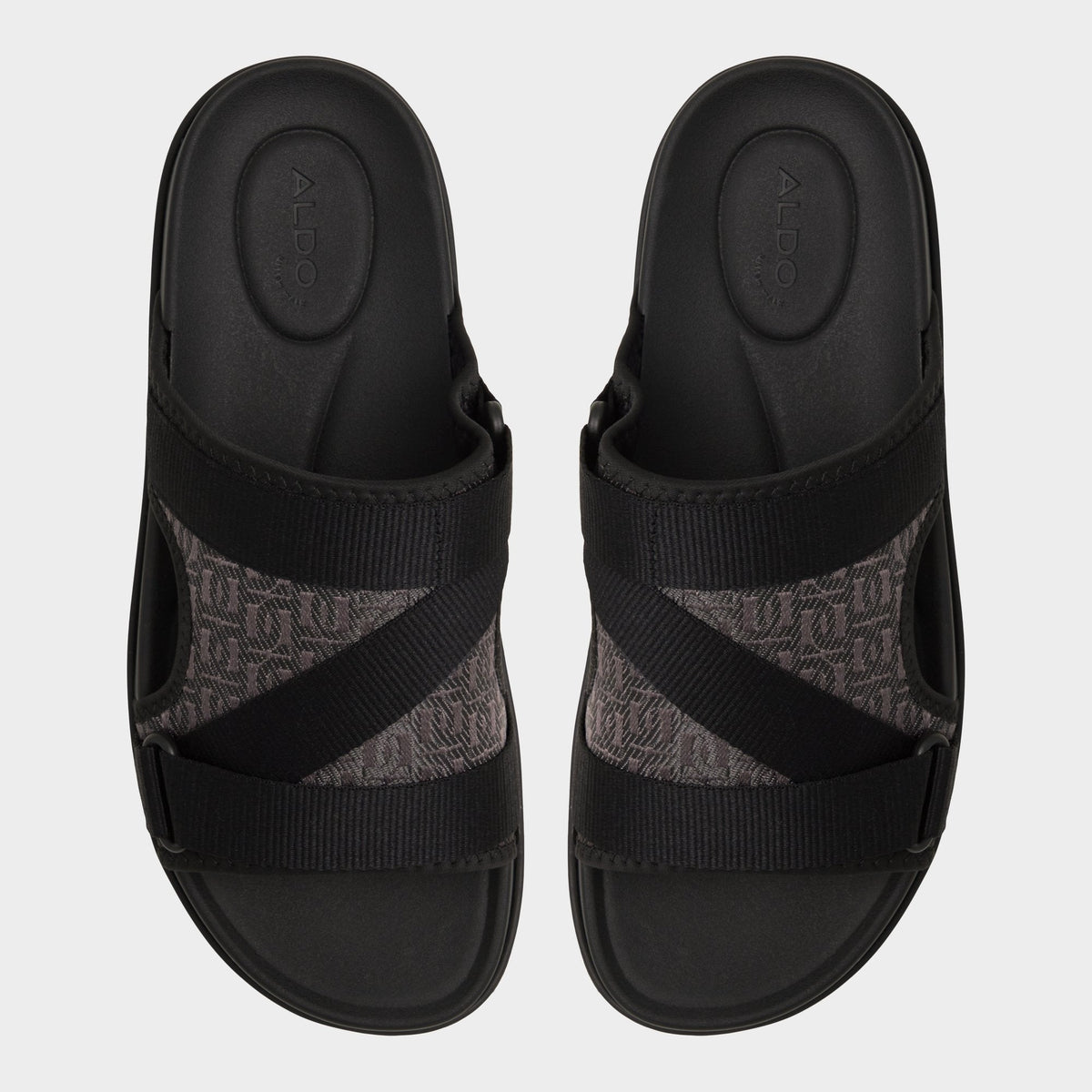 Aldo Deniels Open Black Men's Slides - Slide sandal