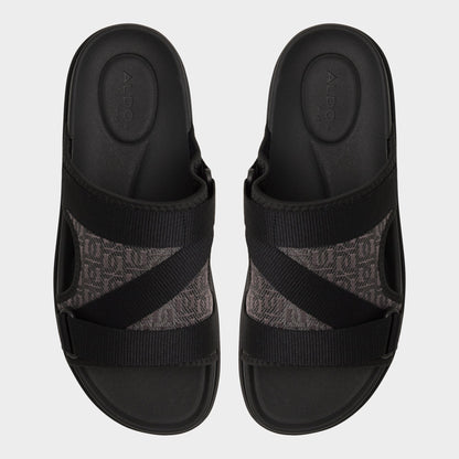 Aldo Deniels Open Black Men's Slides - Slide sandal