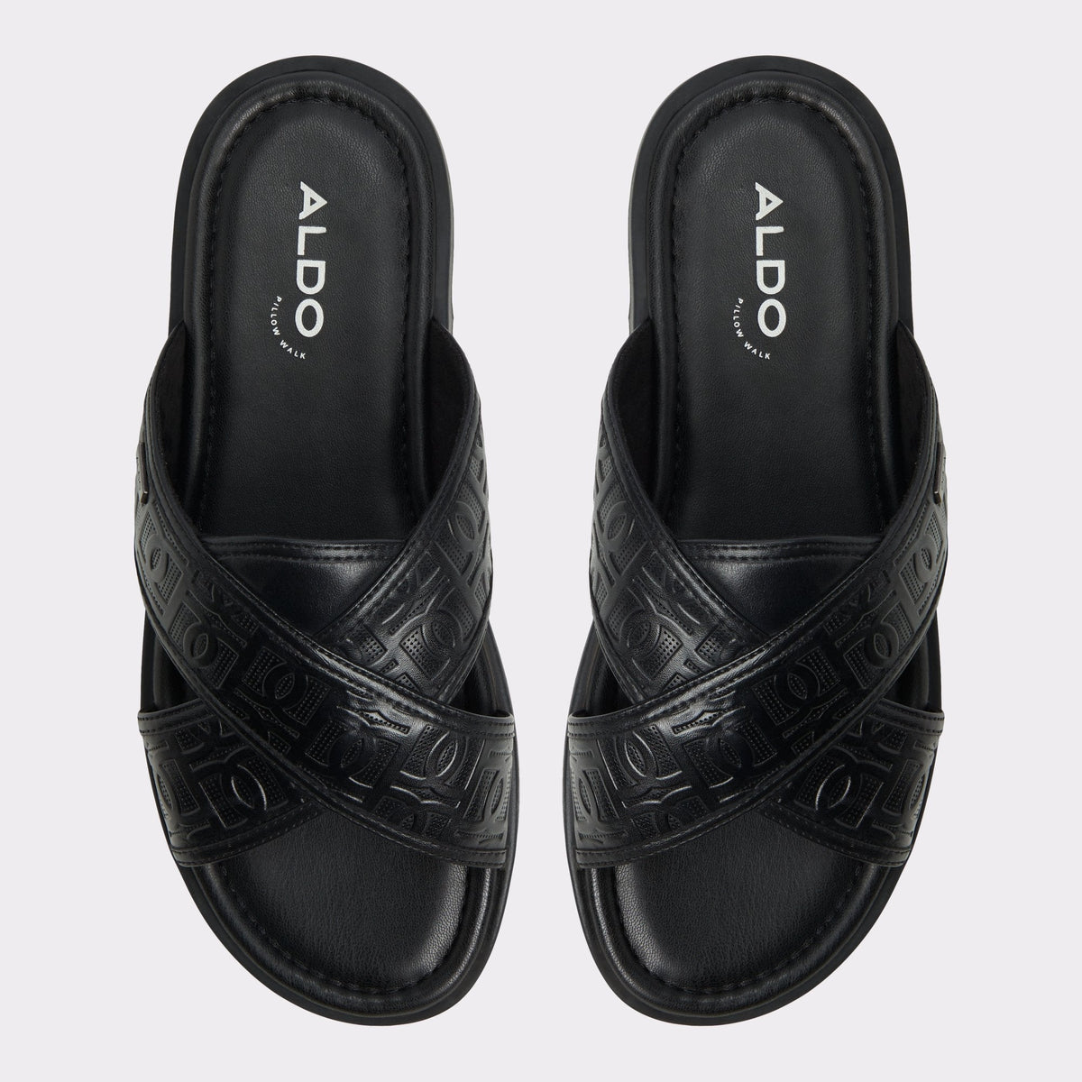 Aldo Olino Open Black Men's Slides - Slide sandal
