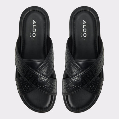 Aldo Olino Open Black Men's Slides - Slide sandal