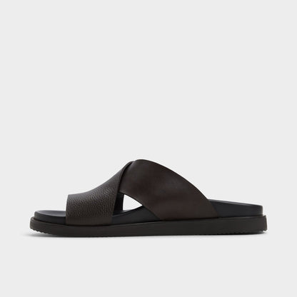 Aldo Darley Dark Brown Men's Sandals & Slides - Strappy flat sandal