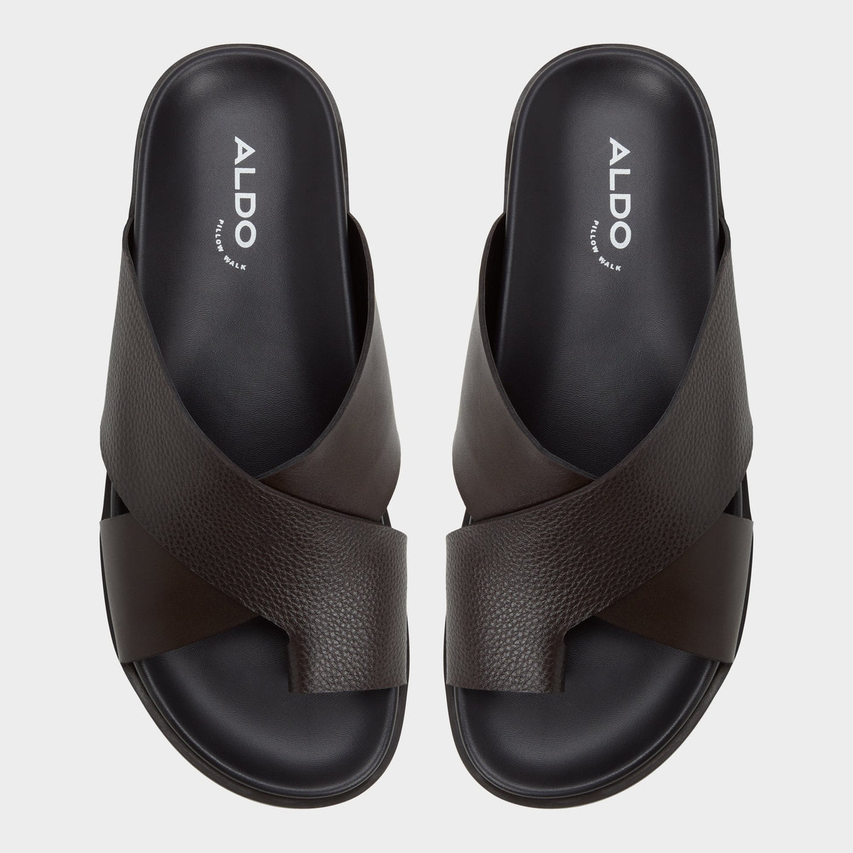 Aldo Darley Dark Brown Men's Sandals & Slides - Strappy flat sandal