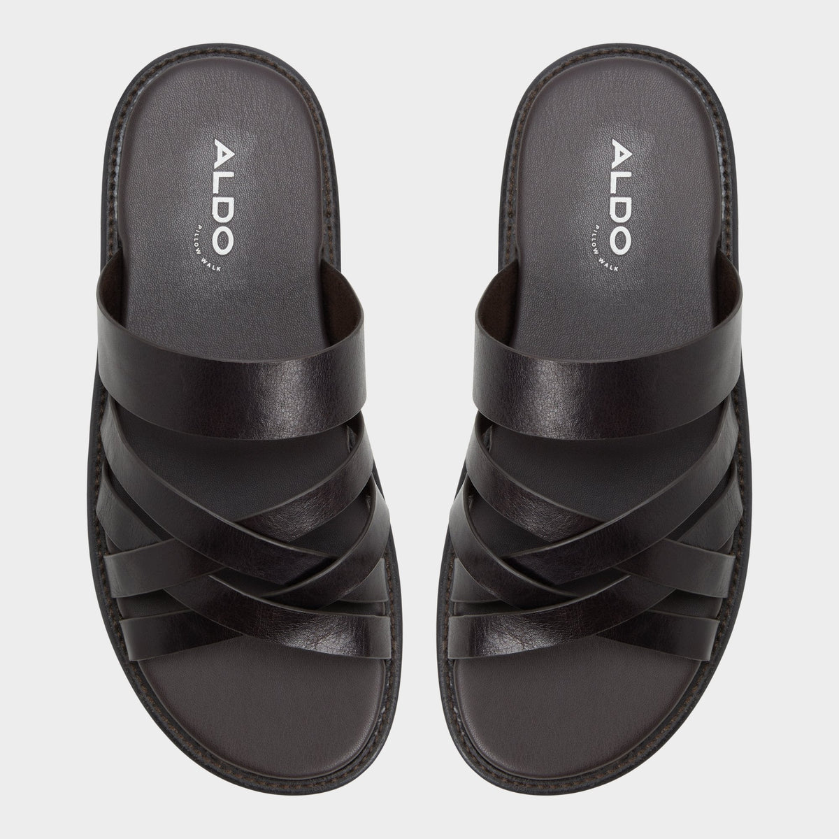 Aldo Haniff Brown Men's Sandals & Slides - Strappy flat sandal