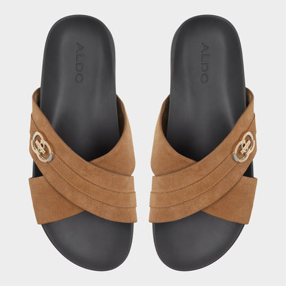 Aldo Delmar Open Brown Men's Slides - Slide sandal