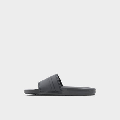 Aldo Dinmore Black Synthetic Rubber Men's Slides - Slide sandal