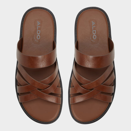 Aldo Haniff Cognac Men's Sandals & Slides - Strappy flat sandal