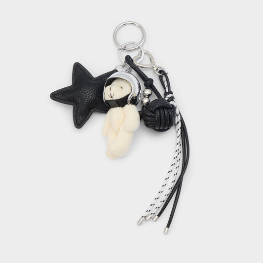Aldo Astrobear in Black Silver Multi - Bag charm