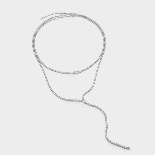 Aldo Alata Silver/Clear Multi Women's Cubic Zirconia - Necklace