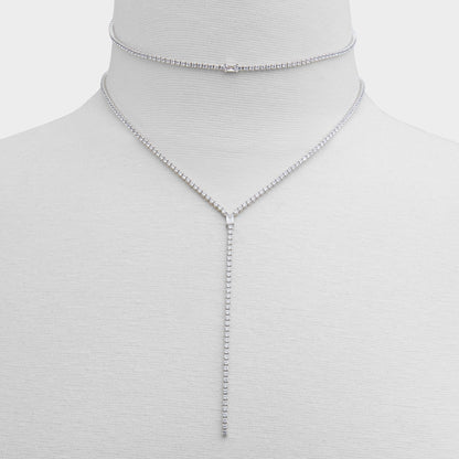 Aldo Alata Silver/Clear Multi Women's Cubic Zirconia - Necklace