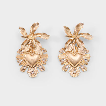 Aldo Scarllett in Gold Clear Multi - Chandelier earrings