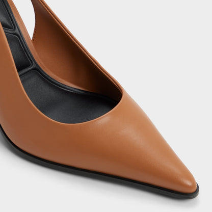 Aldo Re in Samantha Light Brown - Sling back high heel, Stiletto heel