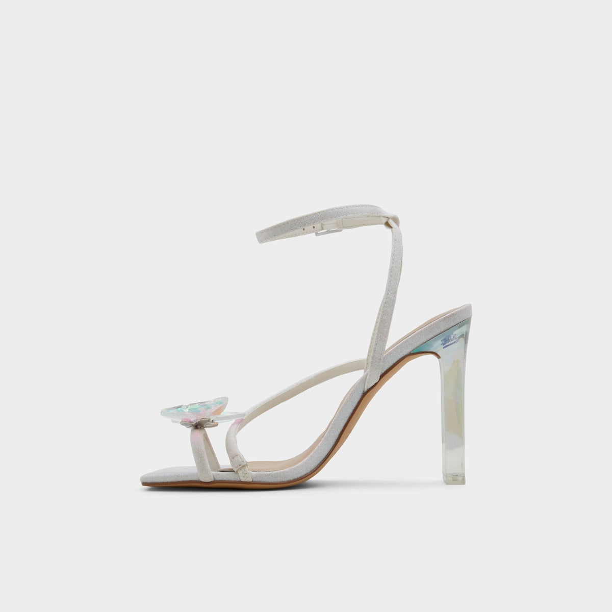 Aldo Pepela in White - Strappy heeled sandal, Block heel