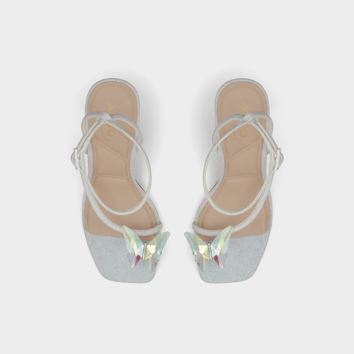 Aldo Pepela in White - Strappy heeled sandal, Block heel