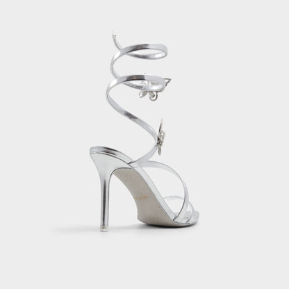 Aldo Ocia in Silver - Stiletto strappy sandal