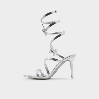 Aldo Ocia in Silver - Stiletto strappy sandal