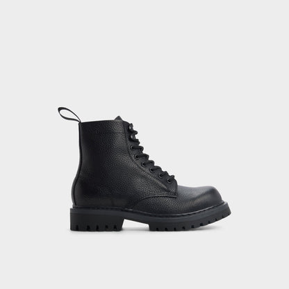 Aldo Doublezero in Other Black - Combat boot, Lug sole