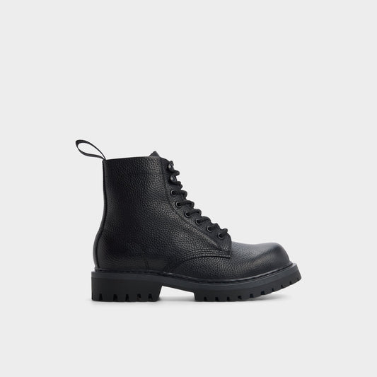 Aldo Doublezero in Other Black - Combat boot, Lug sole