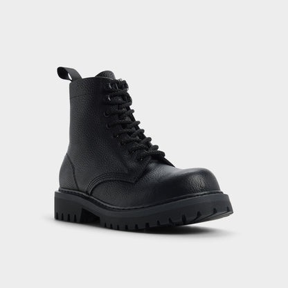 Aldo Doublezero in Other Black - Combat boot, Lug sole