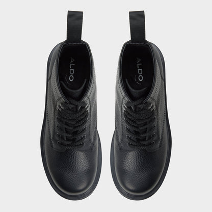 Aldo Doublezero in Other Black - Combat boot, Lug sole